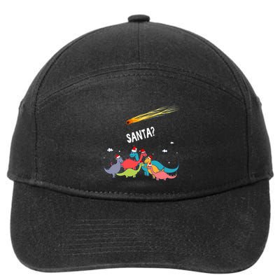 Dinosaur Ugly Christmas Sweater Merry Extinction Santa Hat 7-Panel Snapback Hat