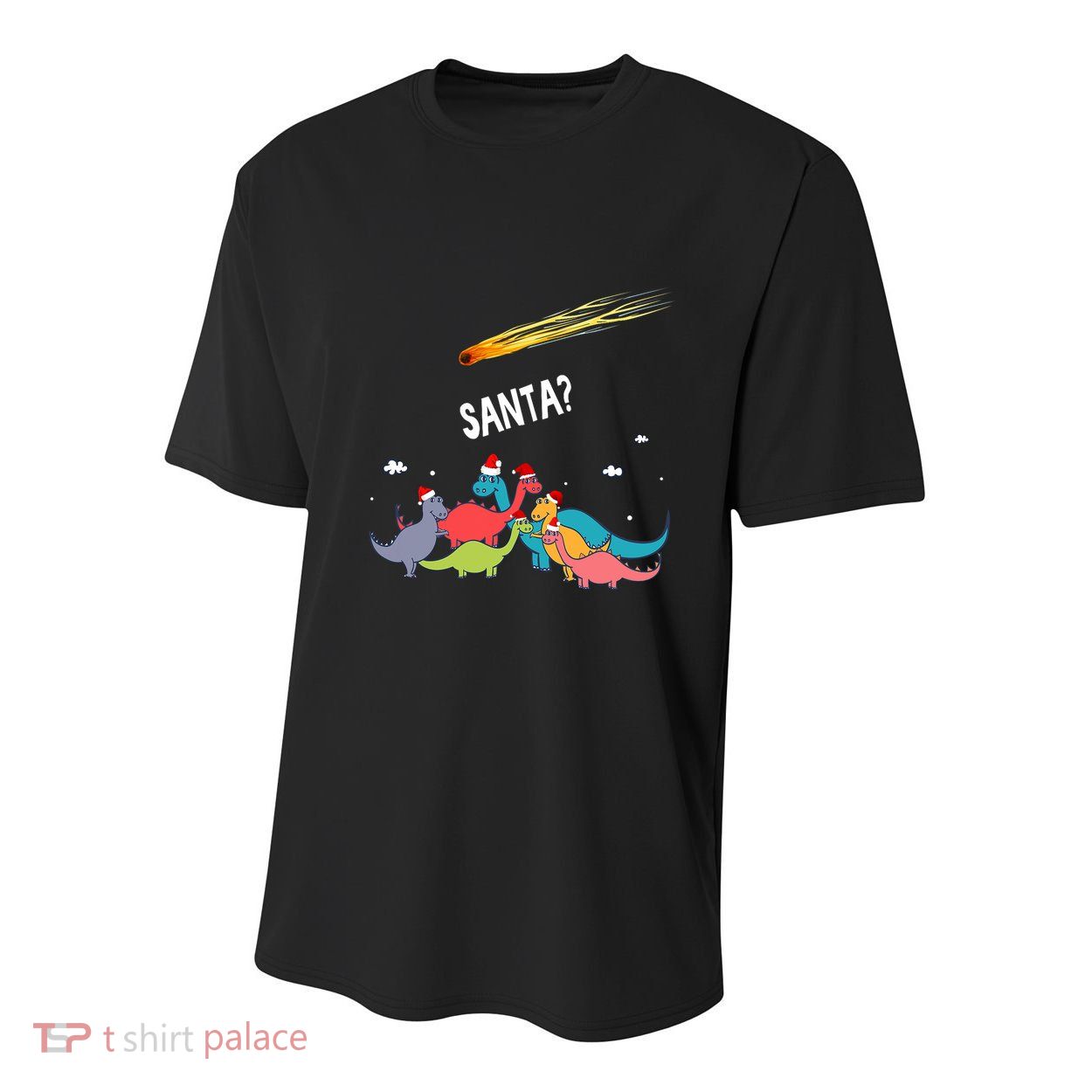 Dinosaur Ugly Christmas Sweater Merry Extinction Santa Hat Youth Performance Sprint T-Shirt