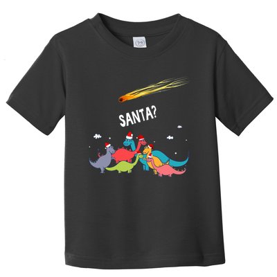 Dinosaur Ugly Christmas Sweater Merry Extinction Santa Hat Toddler T-Shirt