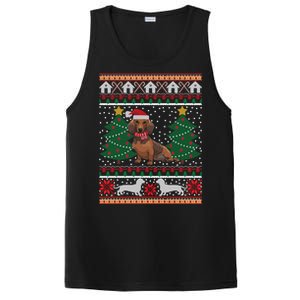 Dachshund Ugly Christmas Funny Holiday Dog Lover Xmas Gift PosiCharge Competitor Tank