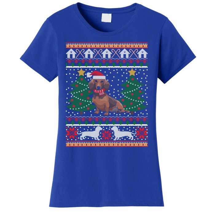 Dachshund Ugly Christmas Funny Holiday Dog Lover Xmas Gift Women's T-Shirt