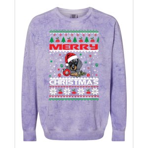 Dog Ugly Christmas Sweater Style Design Cute Dachshund Xmas Cute Gift Colorblast Crewneck Sweatshirt