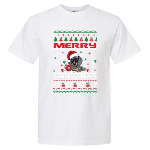 Dog Ugly Christmas Sweater Style Design Cute Dachshund Xmas Cute Gift Garment-Dyed Heavyweight T-Shirt