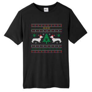 Dachshund Ugly Christmas Gift Tall Fusion ChromaSoft Performance T-Shirt