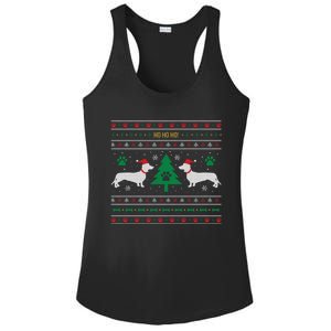 Dachshund Ugly Christmas Gift Ladies PosiCharge Competitor Racerback Tank