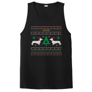 Dachshund Ugly Christmas Gift PosiCharge Competitor Tank