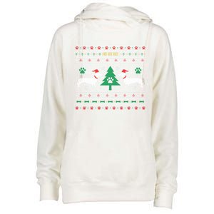 Dachshund Ugly Christmas Gift Womens Funnel Neck Pullover Hood