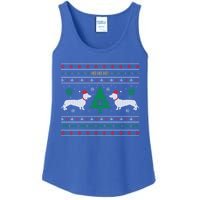 Dachshund Ugly Christmas Gift Ladies Essential Tank