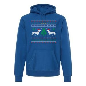 Dachshund Ugly Christmas Gift Premium Hoodie