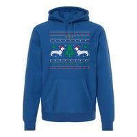 Dachshund Ugly Christmas Gift Premium Hoodie