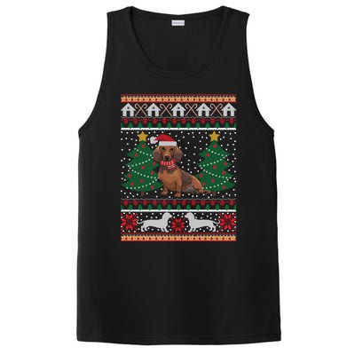 Dachshund Ugly Christmas Funny Holiday Dog Lover Xmas Gift Cool Gift PosiCharge Competitor Tank