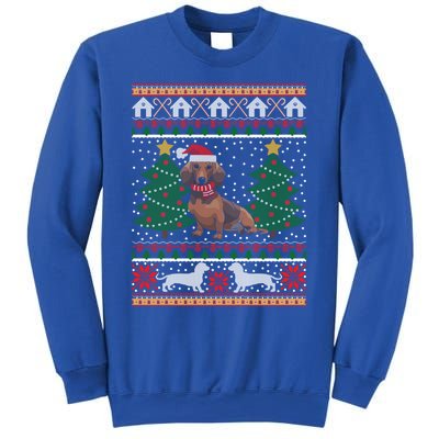 Dachshund Ugly Christmas Funny Holiday Dog Lover Xmas Gift Cool Gift Sweatshirt