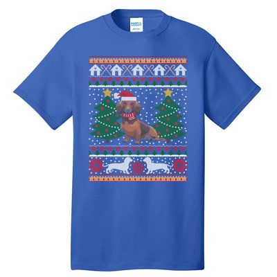 Dachshund Ugly Christmas Funny Holiday Dog Lover Xmas Gift Cool Gift Tall T-Shirt