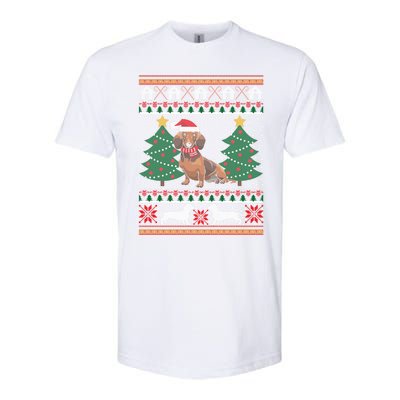 Dachshund Ugly Christmas Funny Holiday Dog Lover Xmas Gift Cool Gift Softstyle CVC T-Shirt