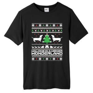 Dachshund Ugly Christmas Cute Gift Doxie Santa Christmas Tall Fusion ChromaSoft Performance T-Shirt