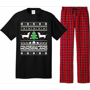 Dachshund Ugly Christmas Cute Gift Doxie Santa Christmas Pajama Set