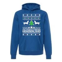 Dachshund Ugly Christmas Cute Gift Doxie Santa Christmas Premium Hoodie