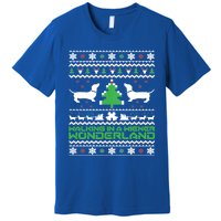 Dachshund Ugly Christmas Gift Doxie Santa Christmas Premium T-Shirt