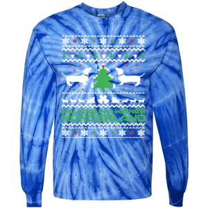 Dachshund Ugly Christmas Gift Doxie Santa Christmas Tie-Dye Long Sleeve Shirt