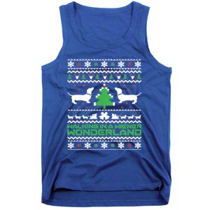 Dachshund Ugly Christmas Gift Doxie Santa Christmas Tank Top