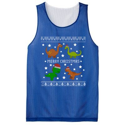 Dinosaur Ugly Christmas Funny Xmas Gift Adults Great Gift Mesh Reversible Basketball Jersey Tank