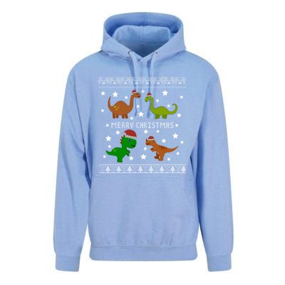 Dinosaur Ugly Christmas Funny Xmas Gift Adults Great Gift Unisex Surf Hoodie