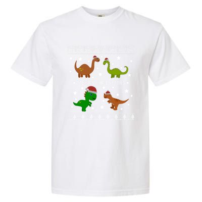 Dinosaur Ugly Christmas Funny Xmas Gift Adults Great Gift Garment-Dyed Heavyweight T-Shirt