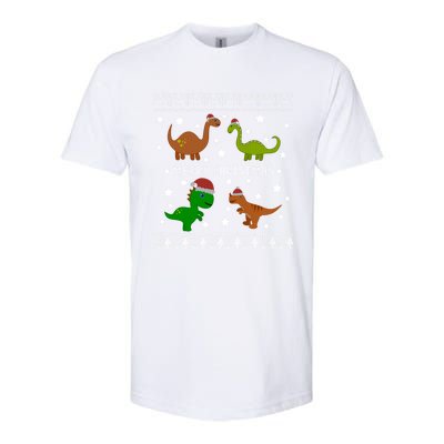 Dinosaur Ugly Christmas Funny Xmas Gift Adults Great Gift Softstyle CVC T-Shirt