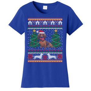 Dachshund Ugly Christmas Funny Holiday Dog Lover Xmas Gift Women's T-Shirt