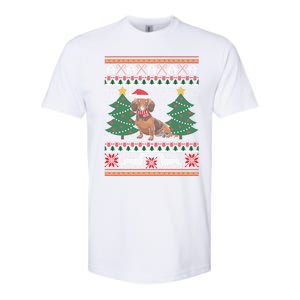 Dachshund Ugly Christmas Funny Holiday Dog Lover Xmas Gift Softstyle CVC T-Shirt