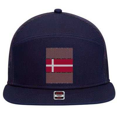 Danish Ugly Christmas 7 Panel Mesh Trucker Snapback Hat