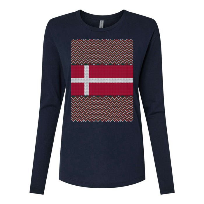 Danish Ugly Christmas Womens Cotton Relaxed Long Sleeve T-Shirt