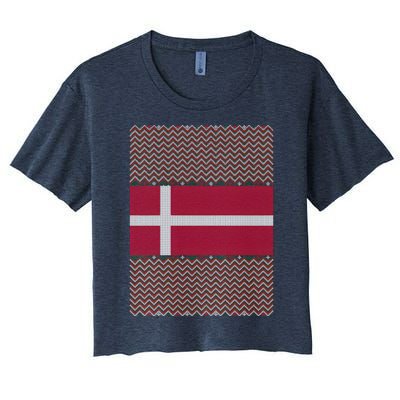 Danish Ugly Christmas Women's Crop Top Tee