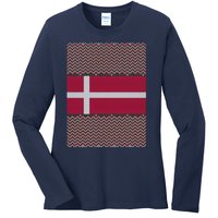 Danish Ugly Christmas Ladies Long Sleeve Shirt