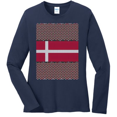 Danish Ugly Christmas Ladies Long Sleeve Shirt