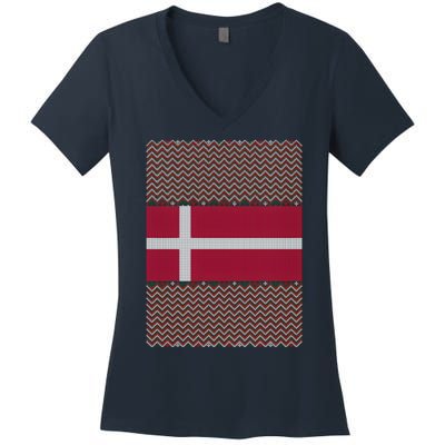 Danish Ugly Christmas Women's V-Neck T-Shirt