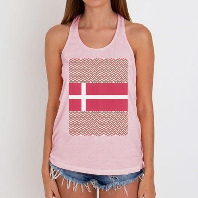 Danish Ugly Christmas Women's Knotted Racerback Tank