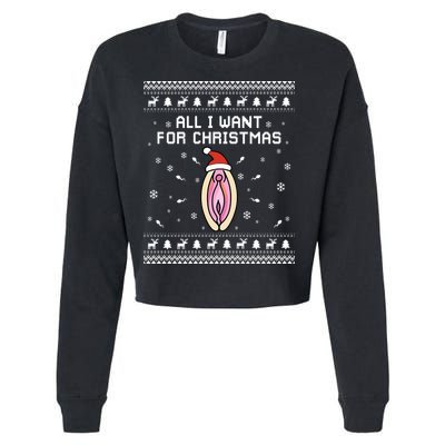 Dirty Ugly Christmas For Husband Or Friend Gift Cropped Pullover Crew