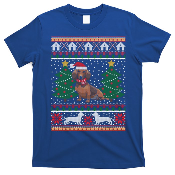 Dachshund Ugly Christmas Funny Holiday Dog Lover Xmas Gift Great Gift T-Shirt