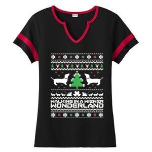 Dachshund Ugly Christmas Cute Gift Doxie Santa Christmas Ladies Halftime Notch Neck Tee