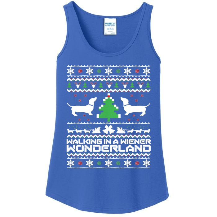 Dachshund Ugly Christmas Cute Gift Doxie Santa Christmas Ladies Essential Tank