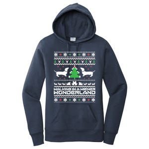 Dachshund Ugly Christmas Cute Gift Doxie Santa Christmas Women's Pullover Hoodie