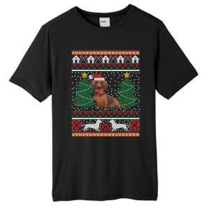 Dachshund Ugly Christmas Funny Holiday Dog Lover Xmas Gift Cute Gift Tall Fusion ChromaSoft Performance T-Shirt