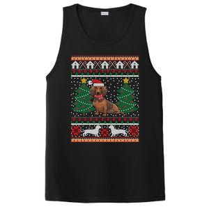 Dachshund Ugly Christmas Funny Holiday Dog Lover Xmas Gift Cute Gift PosiCharge Competitor Tank