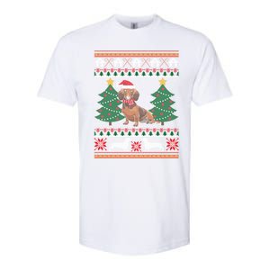 Dachshund Ugly Christmas Funny Holiday Dog Lover Xmas Gift Cute Gift Softstyle CVC T-Shirt