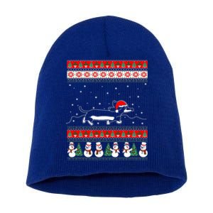 Dachshund Ugly Christmas Gift For Christmas Birthday Short Acrylic Beanie