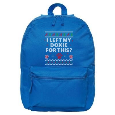 Doxie Ugly Christmas Dachshund Weiner Dog Xmas Funny Gift 16 in Basic Backpack