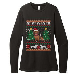 Dachshund Ugly Christmas Funny Holiday Dog Lover Xmas Gift Meaningful Gift Womens CVC Long Sleeve Shirt