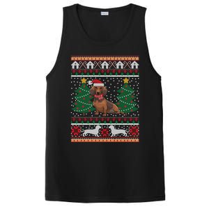 Dachshund Ugly Christmas Funny Holiday Dog Lover Xmas Gift Meaningful Gift PosiCharge Competitor Tank