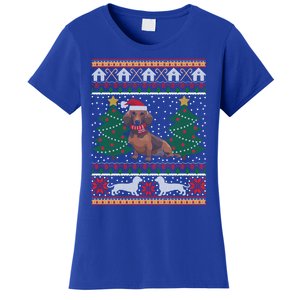 Dachshund Ugly Christmas Funny Holiday Dog Lover Xmas Gift Meaningful Gift Women's T-Shirt